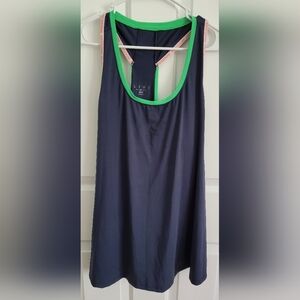 Livi Active Womens Navy Blue Green Racerback Athletic Tank Size 18/20